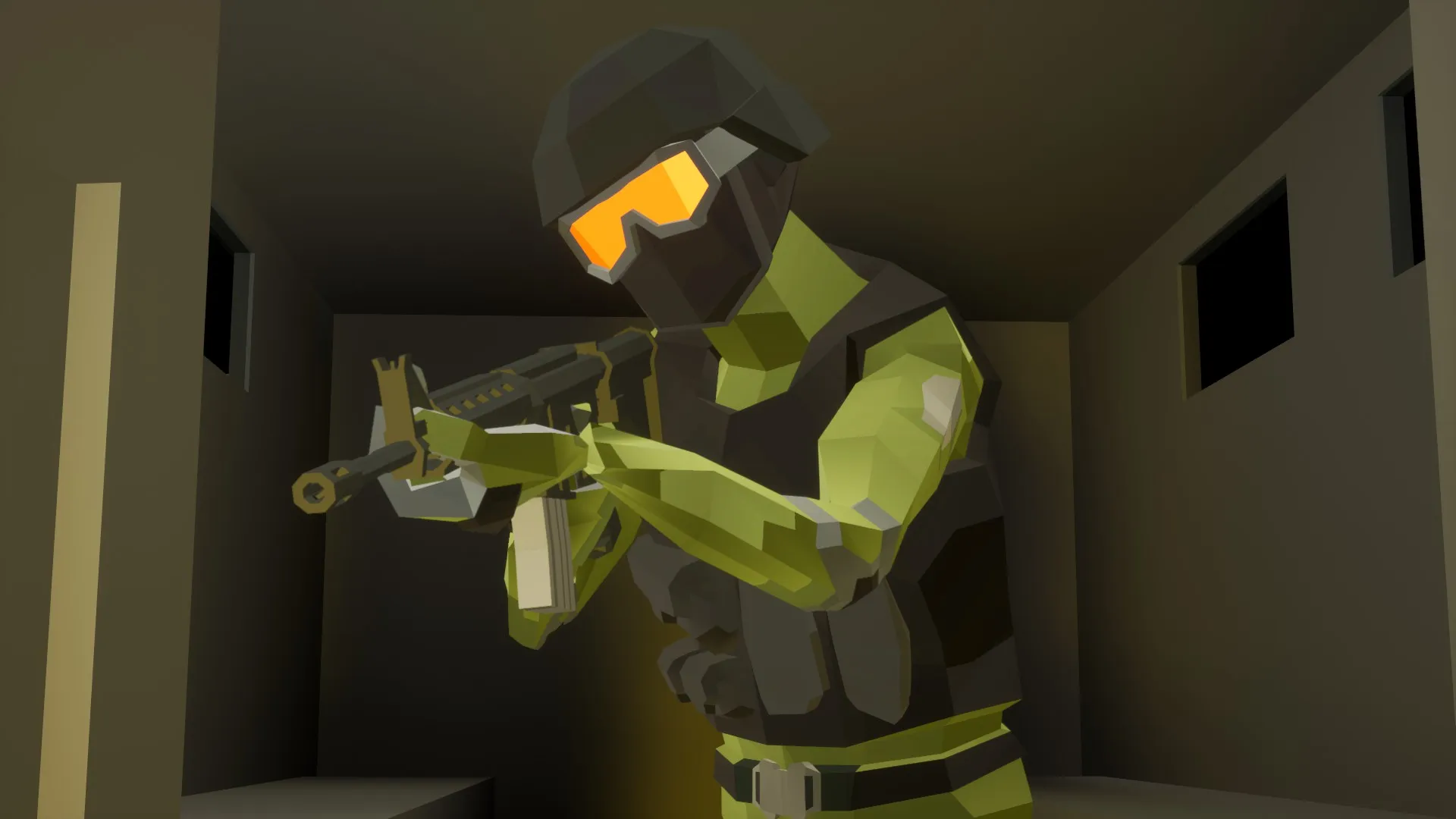 Presidential Guard holding the Guard Rifle weapon