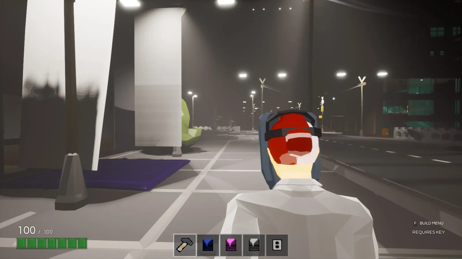 Hybrid third-person camera view of a player character