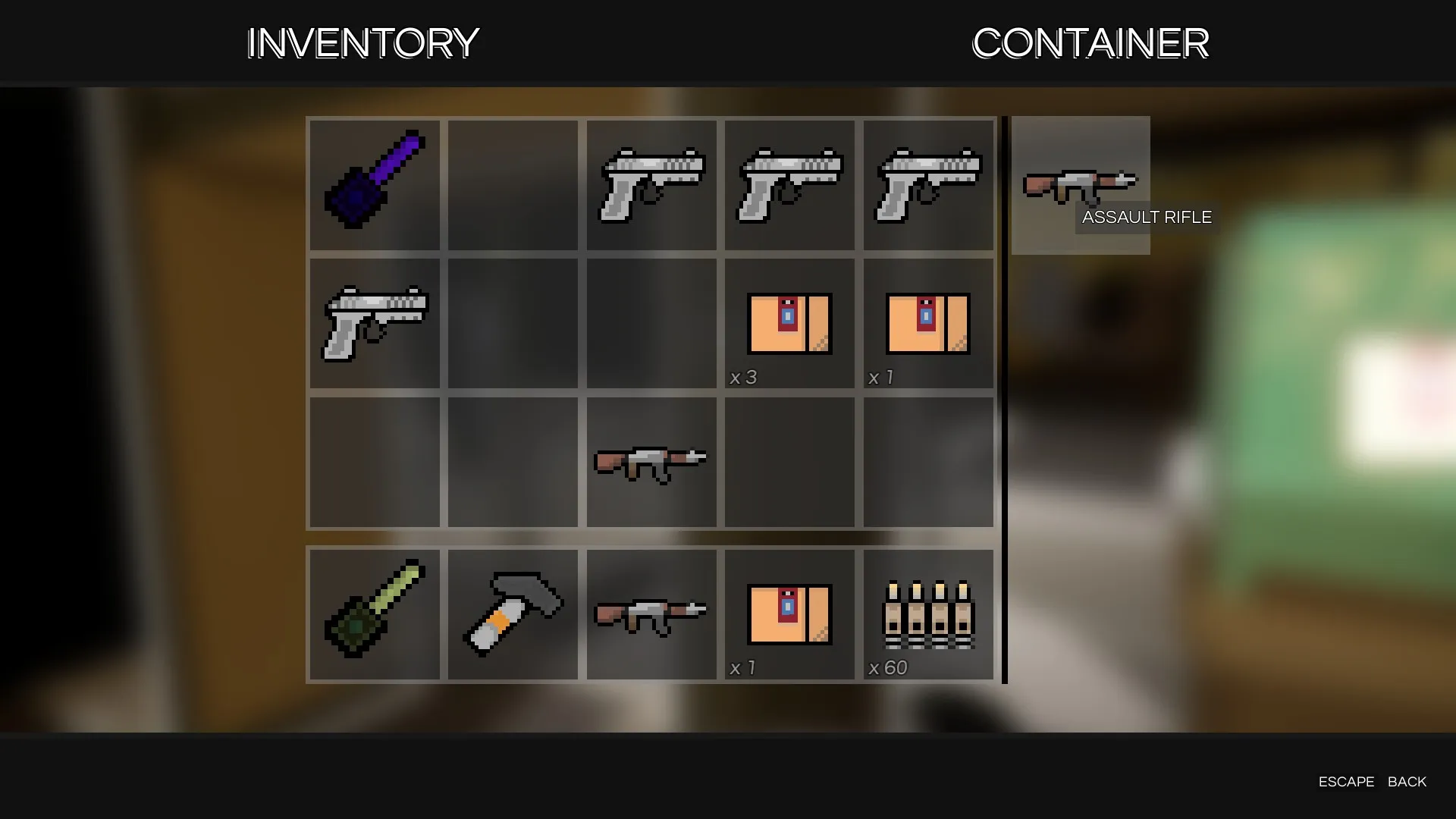Item Gate open showing the item slot for specifying what to check for