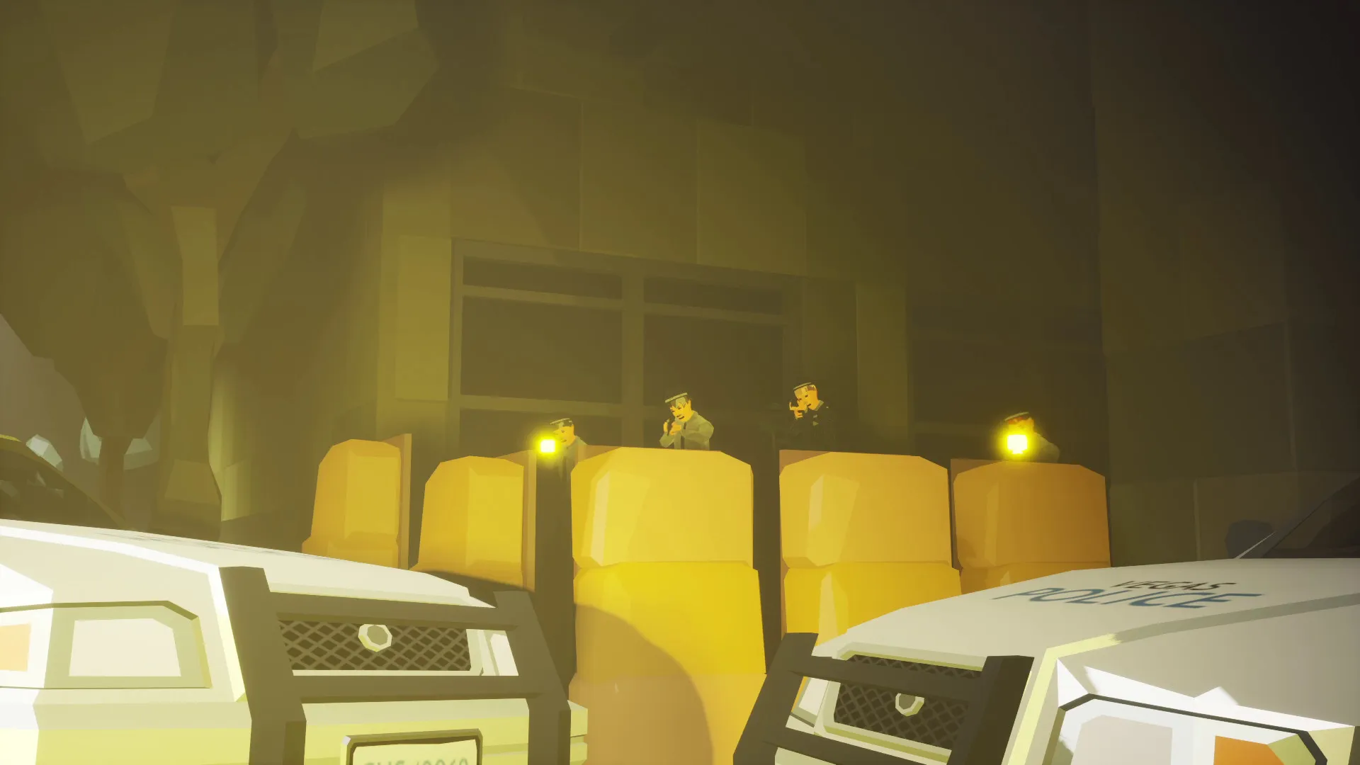 Police standoff behind barricades