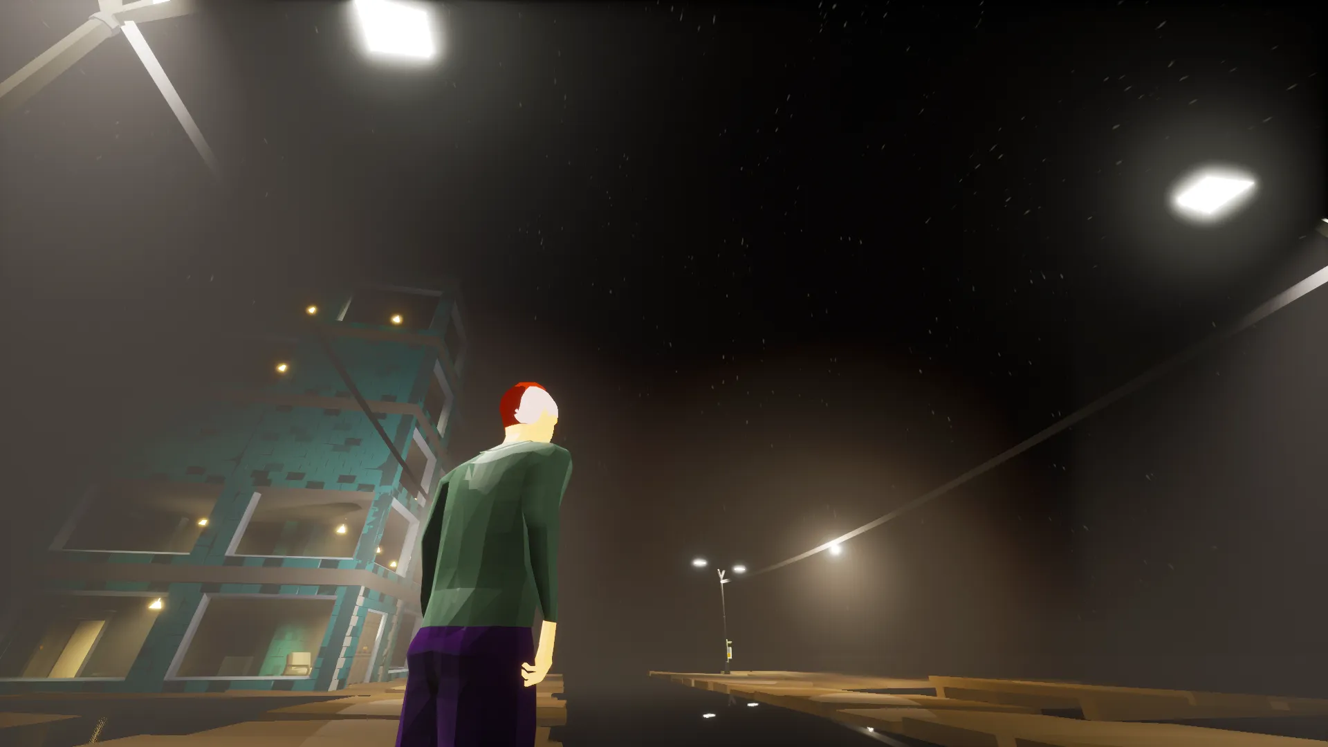 Twinkling stars in the night sky improving visibility