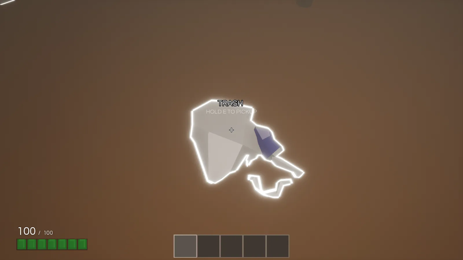 Trash pile collectables scattered around the map