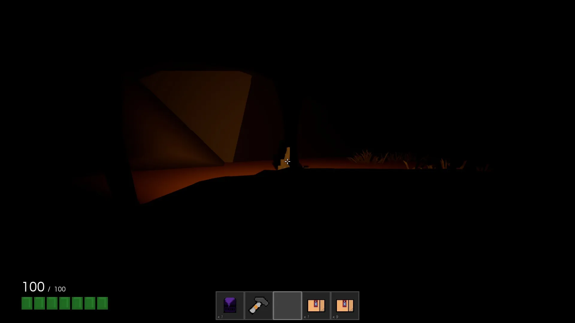 Brightened vehicle headlights illuminating the road